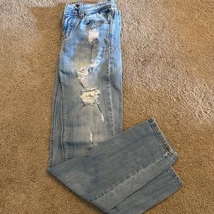 Comfort skinny jeans, distressed, size 3
